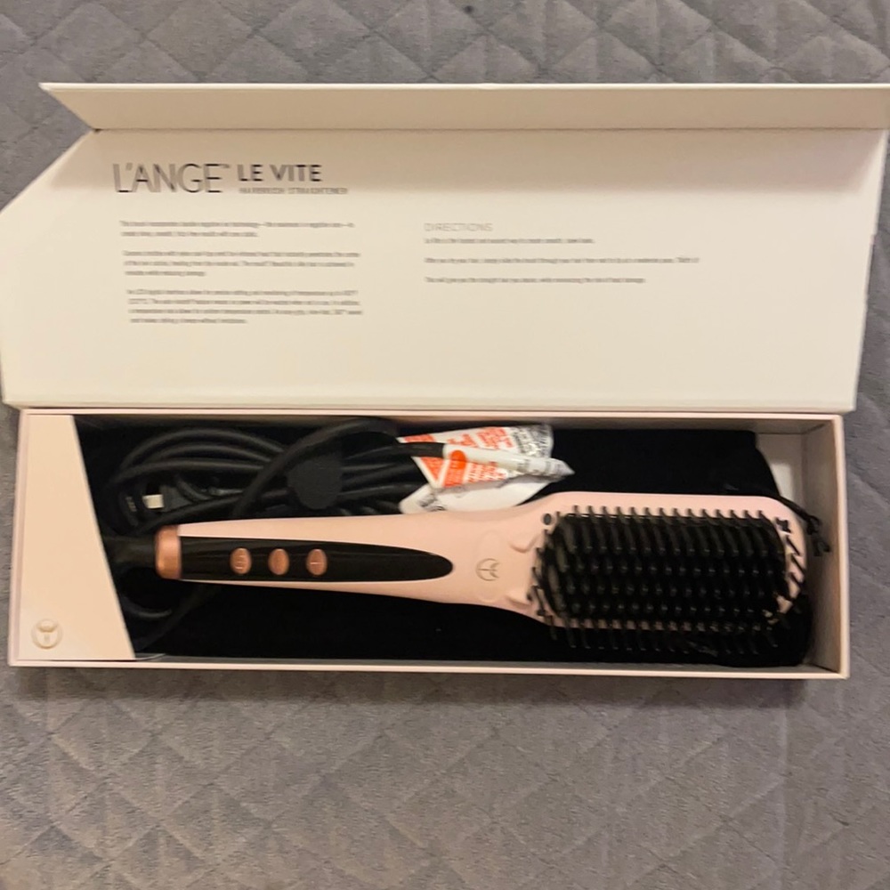 NWB L’ANGE Le Vite Hairbrush Straightener